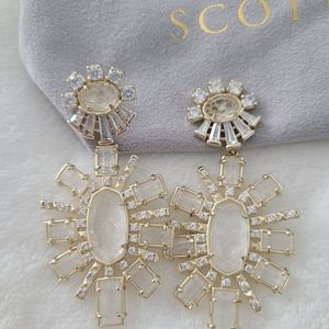 KENDRA SCOTT Clear Crystal Glenda Statement Earrings